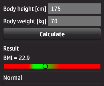 22 bmi Body Mass