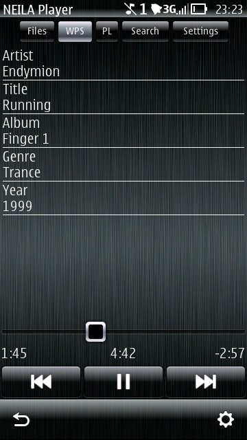 NEILA Player - WPS While Playing Screen