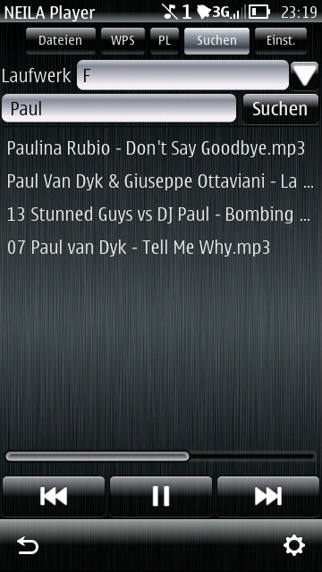 NEILA Player - Suchen