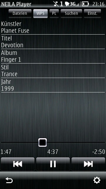 NEILA Player - WPS Anzeige w�hrend des Abspielens